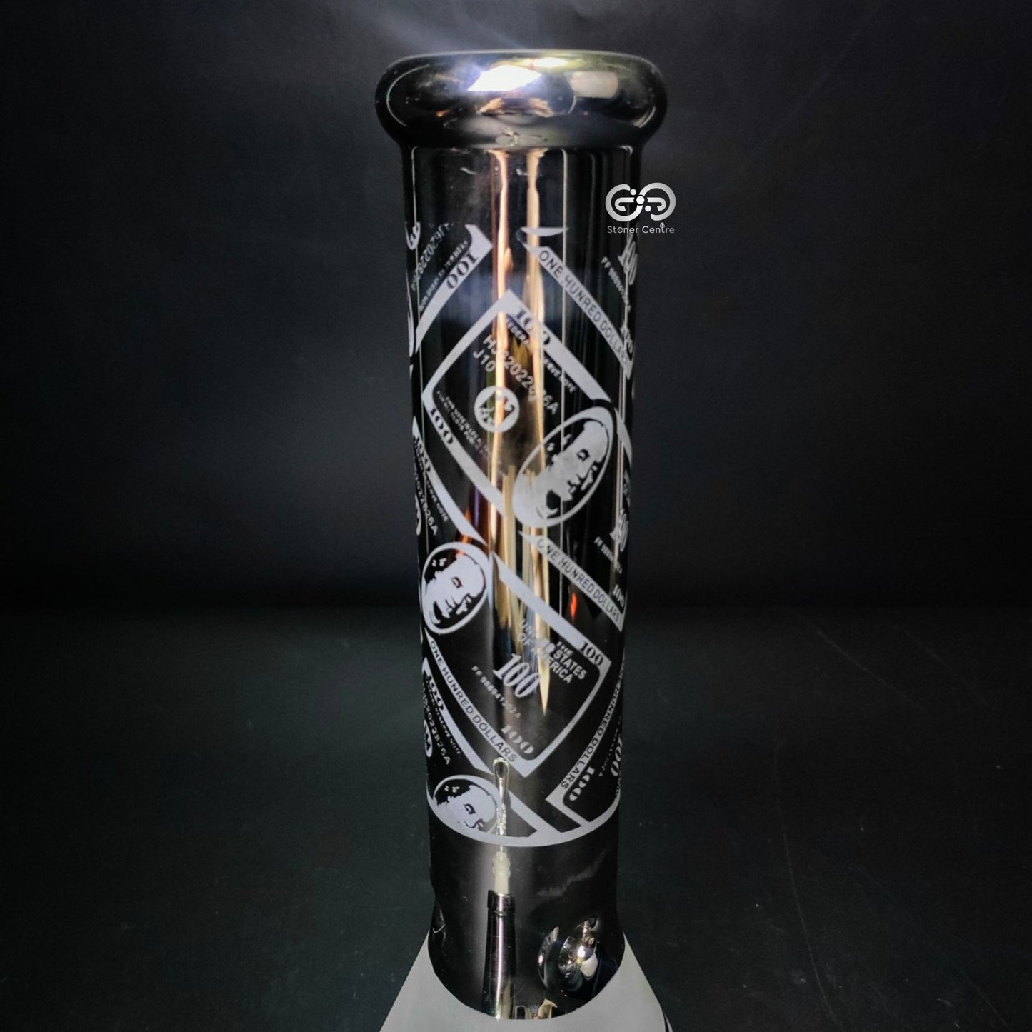 Glass Bong | DOLLAR BILL BEAKER SILVER 13.5 INCH