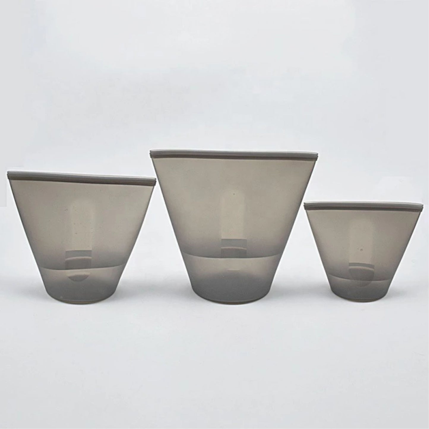 REUSABLE SILICONE FOOD STORAGE BAGS 8 BAGS PER SET