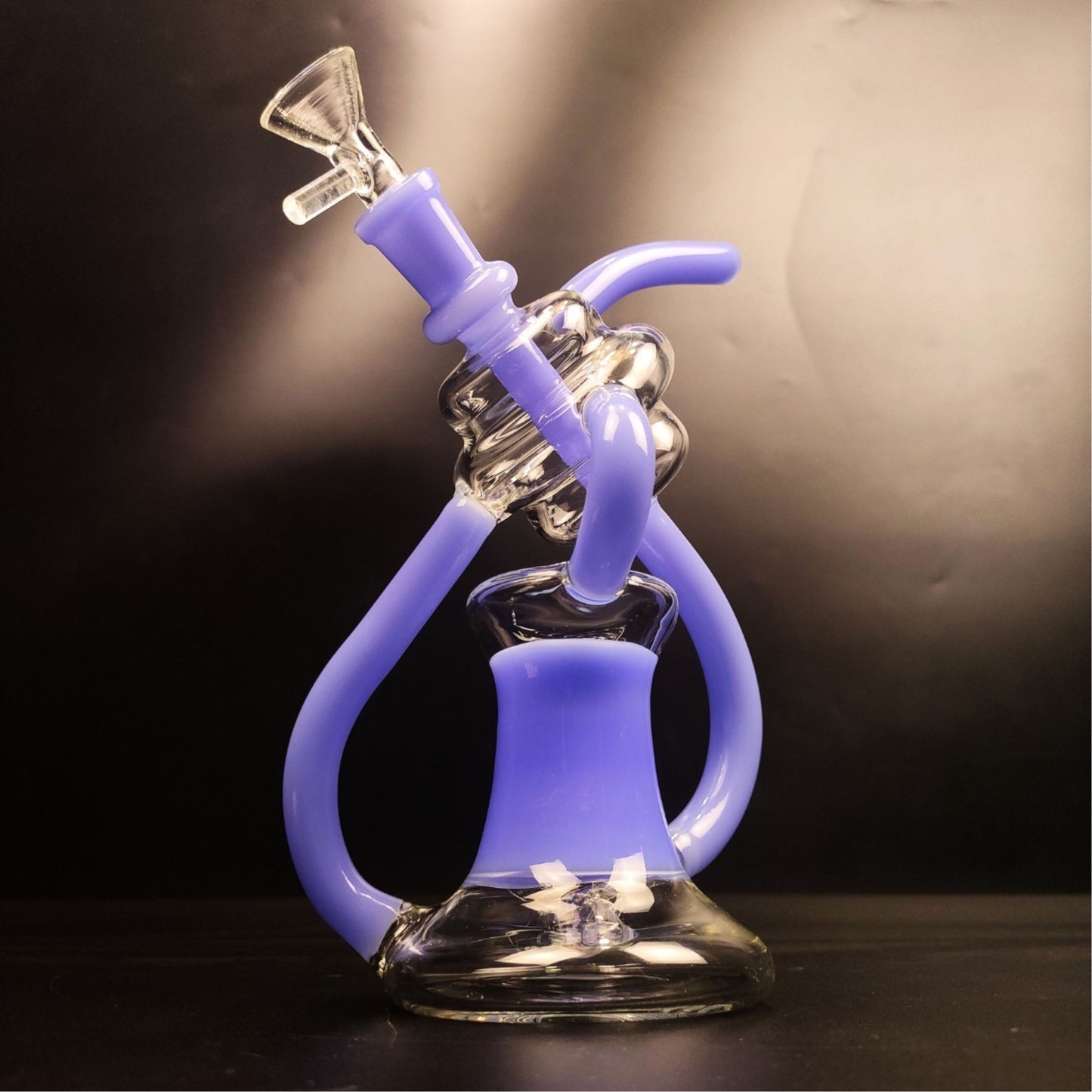 Glass Bong | TWIN LINE BUBBLER RECYCLER OIL RIG 8 INCH