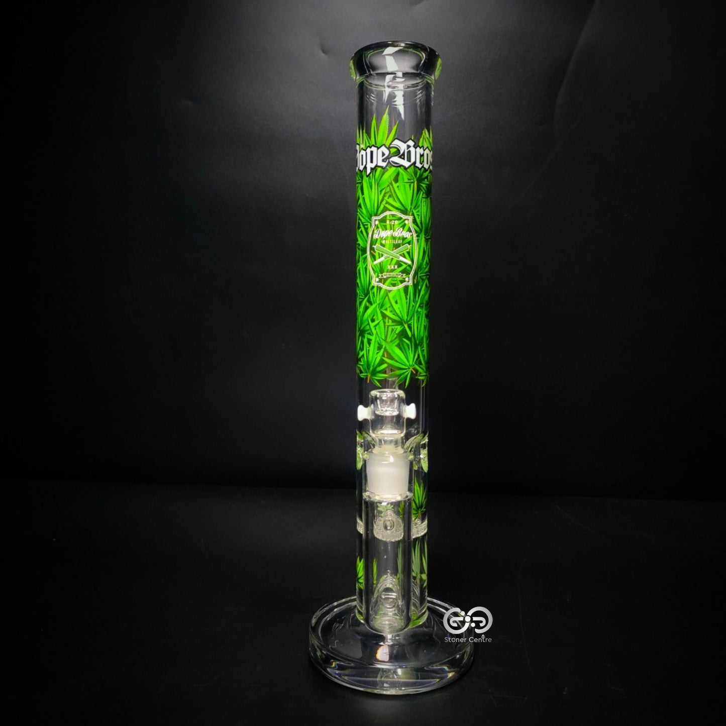 Glass Bong | AMSTERDAM DOPE BRO STRAIGHT WITH HONEYCOMB PERCOLATOR 16 INCH