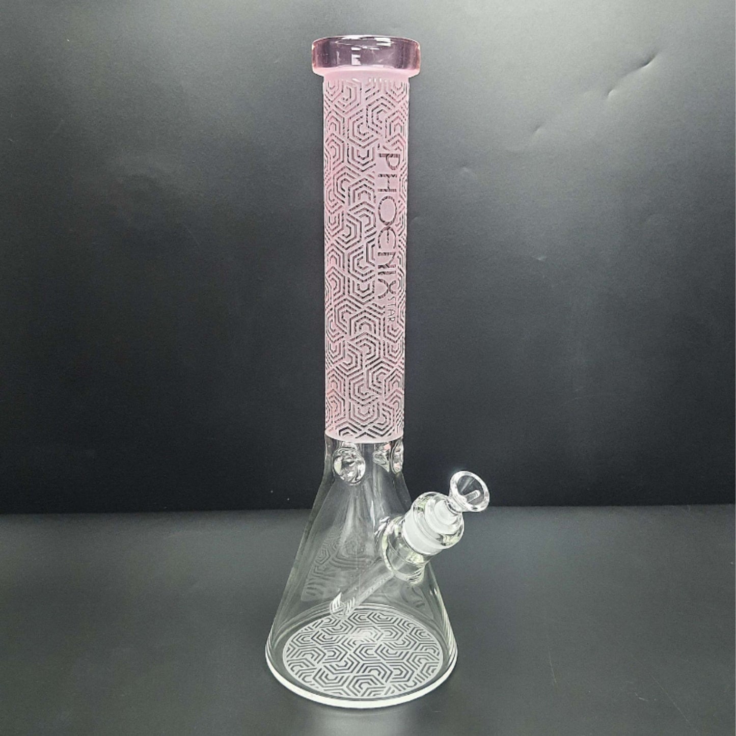Glass Bong | PHOENIX BEAKER 7 MM THICK SANDBLASTED PROTECTED 16 INCH