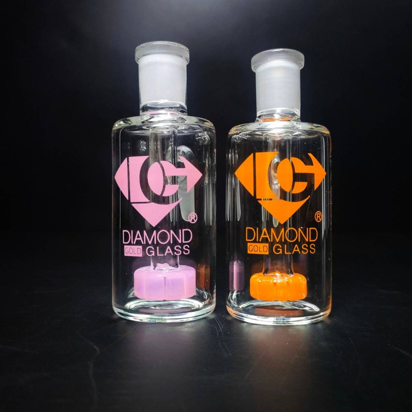 PERCULATOR | DIAMOND GOLD GLASS 1 ARM PERCULATOR 14 MM 45 DEGREE