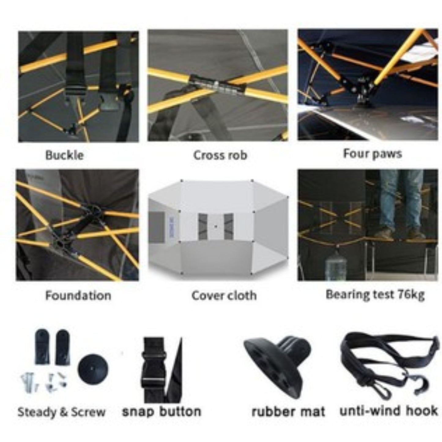 ร่มกันแดดรถยนต์ บังแดดรถยนต์ สำหรับรถ SUV และรถกระบะ รุ่น Manual (ขนาด 320x220cm) แถมร่มพกพา ขนาดครอบครัว