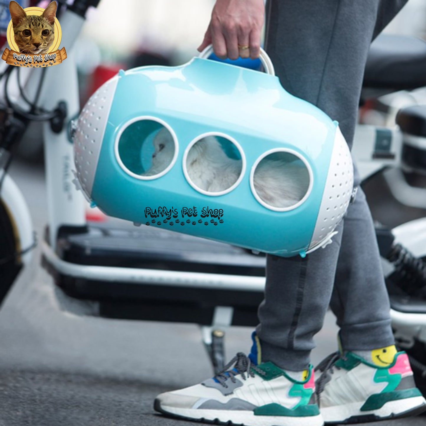 Puffy's Pet Shop | Submarine Cat Bag Honeycare Xiaomi กระเป๋าแมวทรงเรือดำน้ำ  ขนาด 48.5 x 23 x 31.5 ซม.