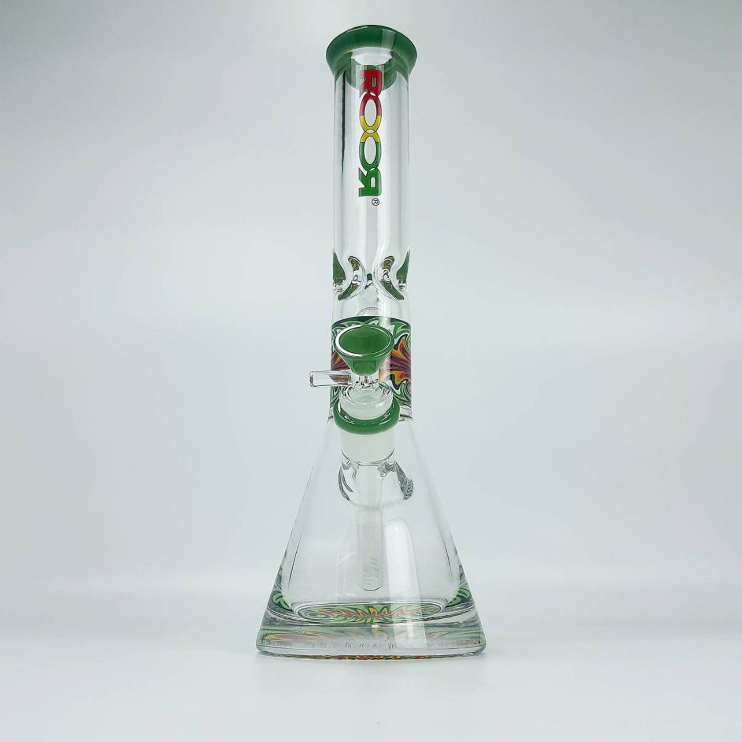 Glass Bong | ROOR BEAKER WIG WAG WITH DOME PERC 9 MM 13.5 INCH