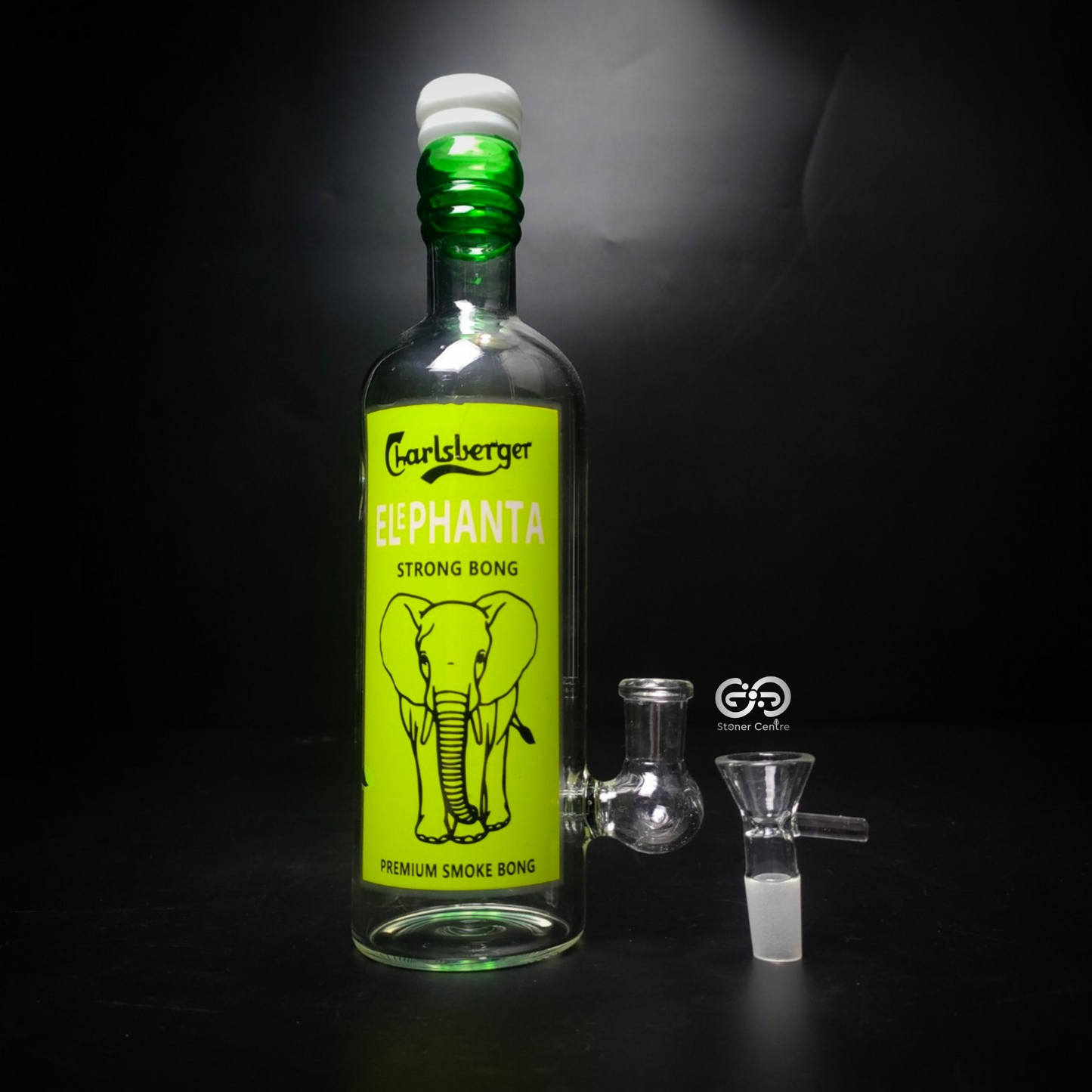 Glass Bong | ELEPHANTA CHARLSBERGER BONG WITH PERCOLATOR 9.5 INCH