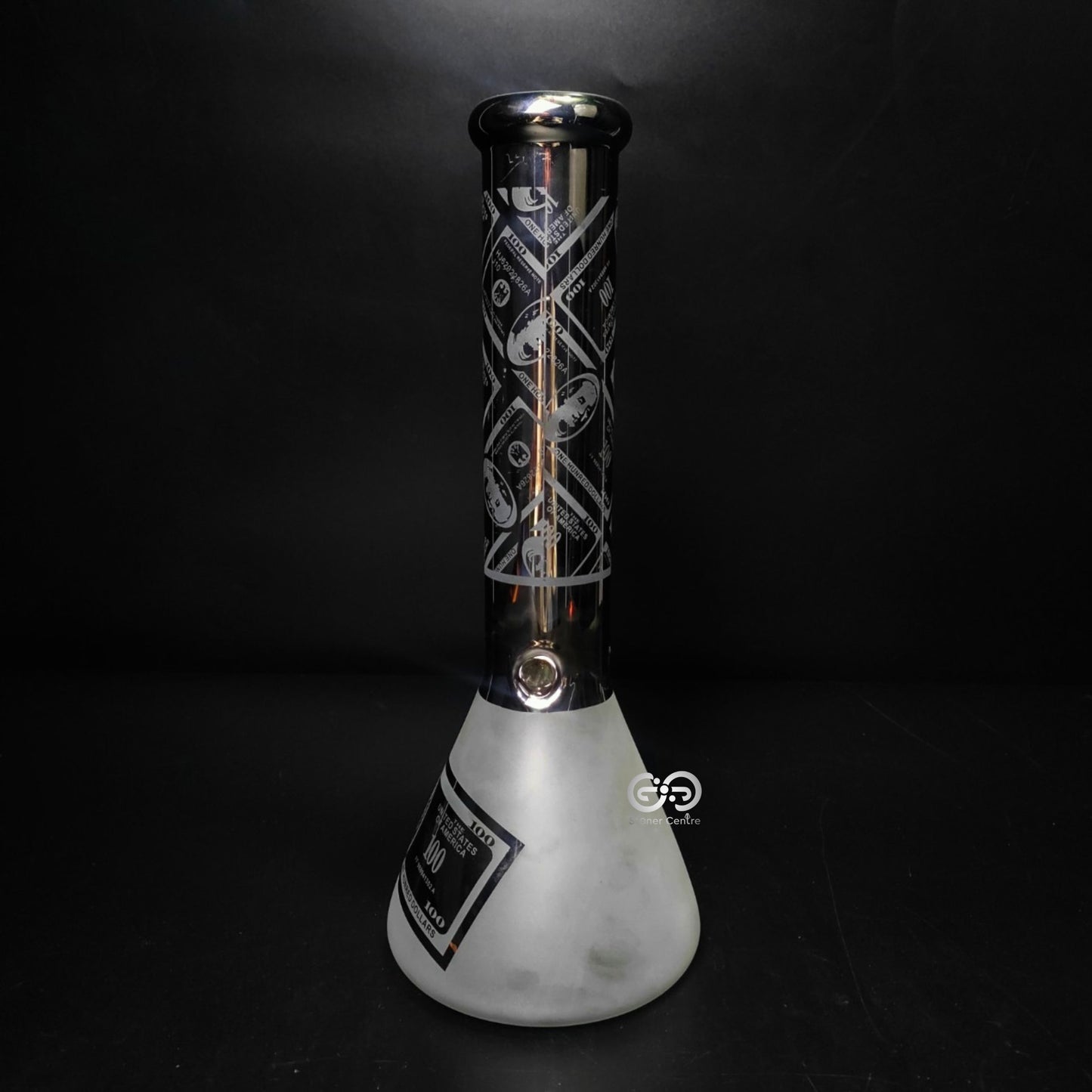 Glass Bong | DOLLAR BILL BEAKER SILVER 13.5 INCH