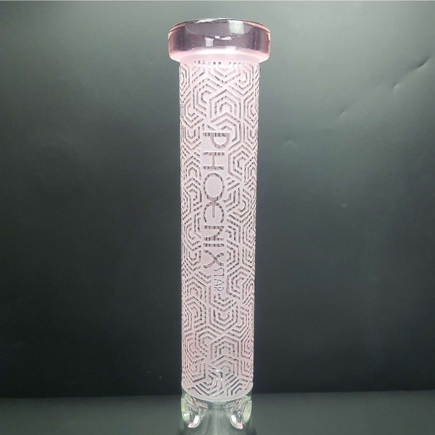 Glass Bong | PHOENIX BEAKER 7 MM THICK SANDBLASTED PROTECTED 16 INCH