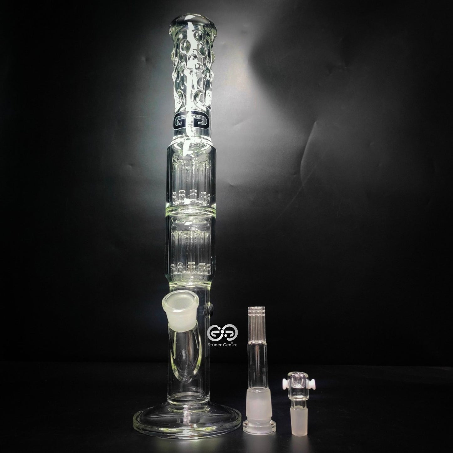 Glass Bong | GRACE CLEAR STRAIGHT WITH DOUBLE 11-ARM PERCOLATOR 20 INCH