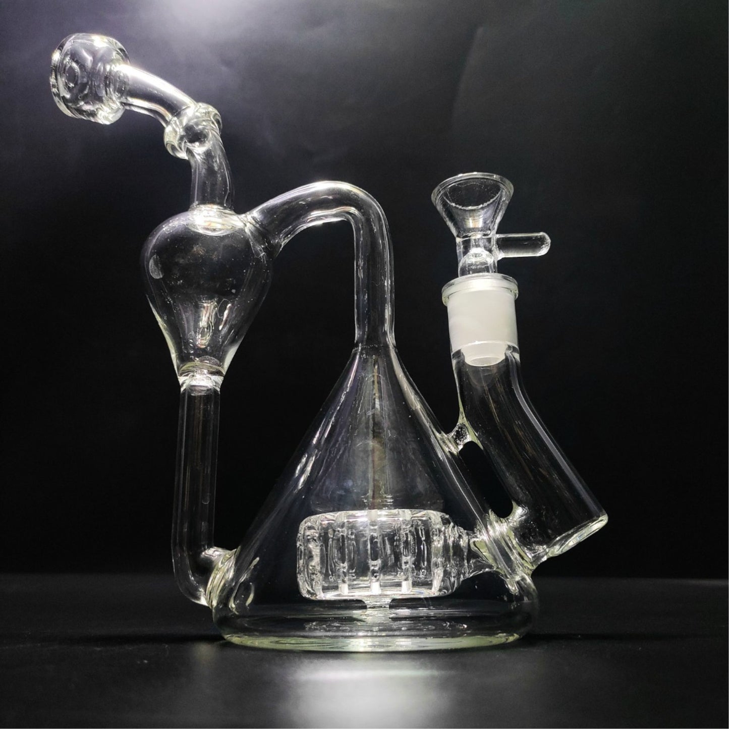 Glass Bong | RECYCLER BEAKER VASE OIL RIG WITH MATRIX PERCULATOR 8 INCH