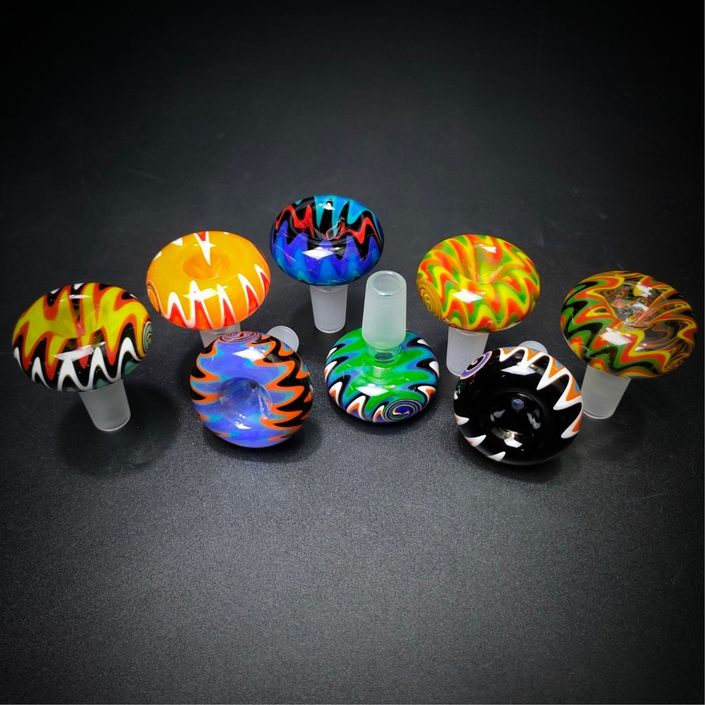 GLASS BOWL | TWIST AND FLAME BOWL 14 MM