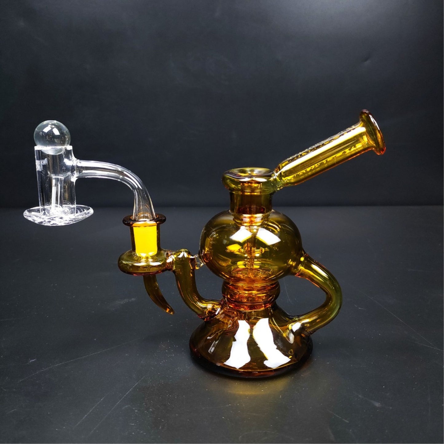 Glass Bong | 7 Pcs Recycler II Portable Oil Rig Set Full 