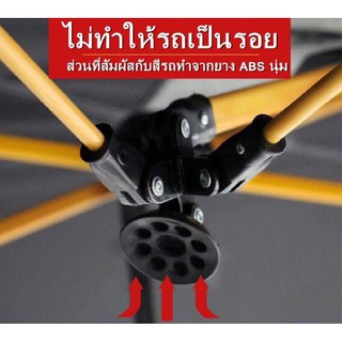 ร่มกันแดดรถยนต์ บังแดดรถยนต์ สำหรับรถ SUV และรถกระบะ รุ่น Manual (ขนาด 440x250cm)แถมขาตั้งร่ม