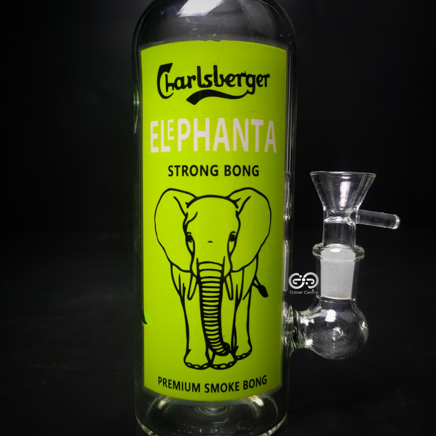 Glass Bong | ELEPHANTA CHARLSBERGER BONG WITH PERCOLATOR 9.5 INCH