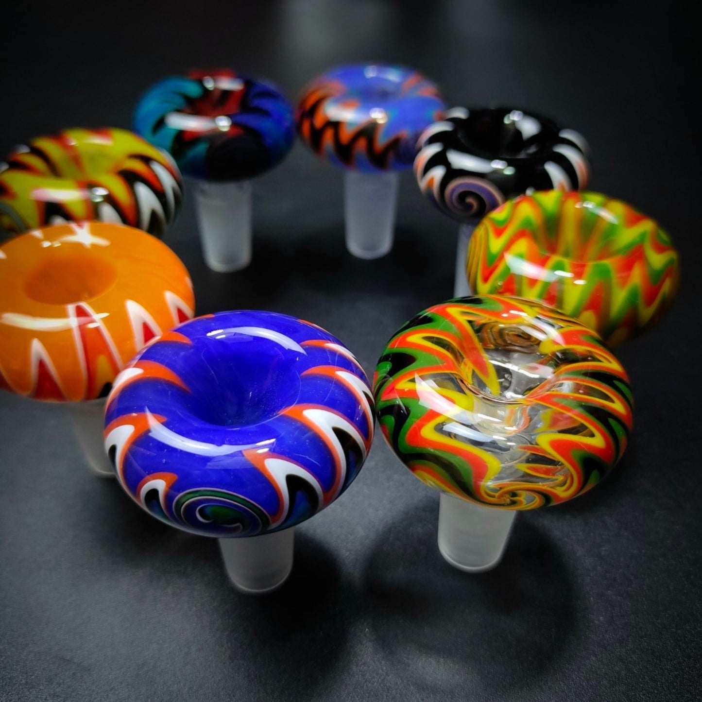 GLASS BOWL | TWIST AND FLAME BOWL 14 MM