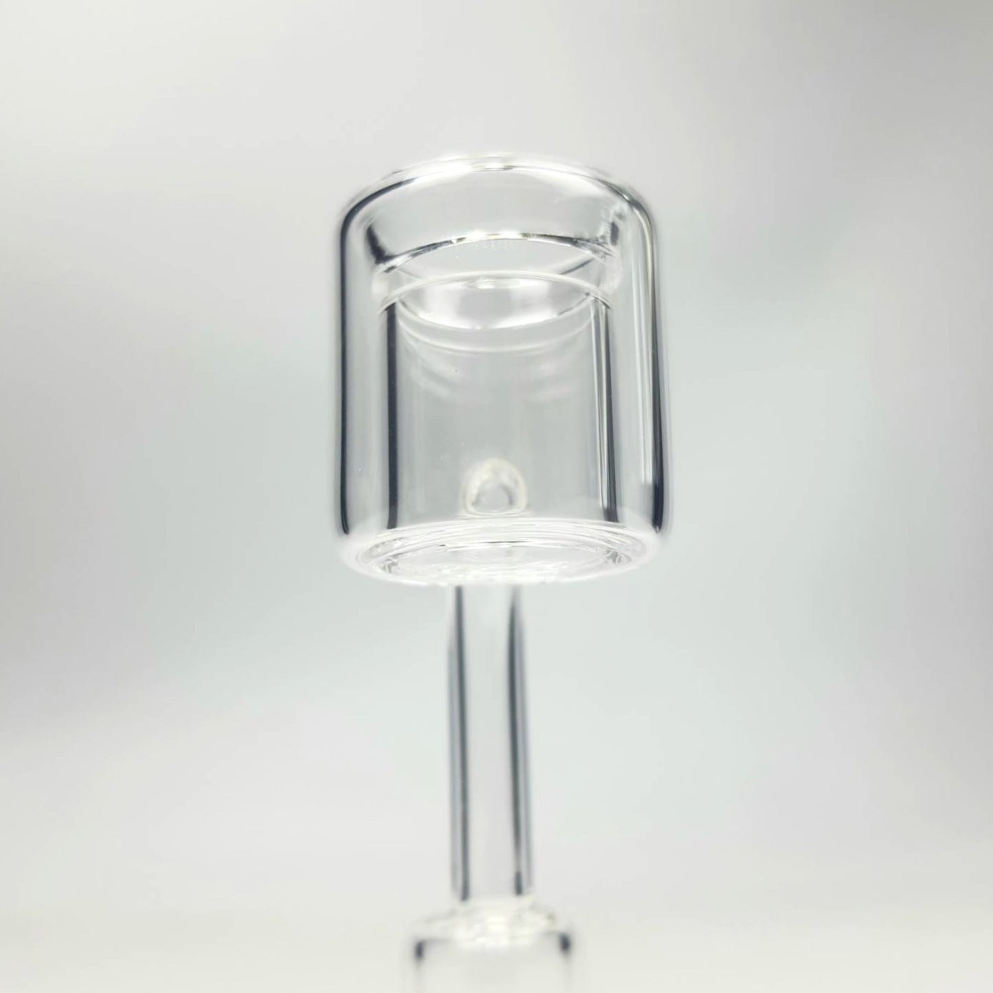 QUARTZ BOWL | DOUBLE LAYER QUARTZ BANGER 18MM & 90 DEGREE WITH GLASS CAP