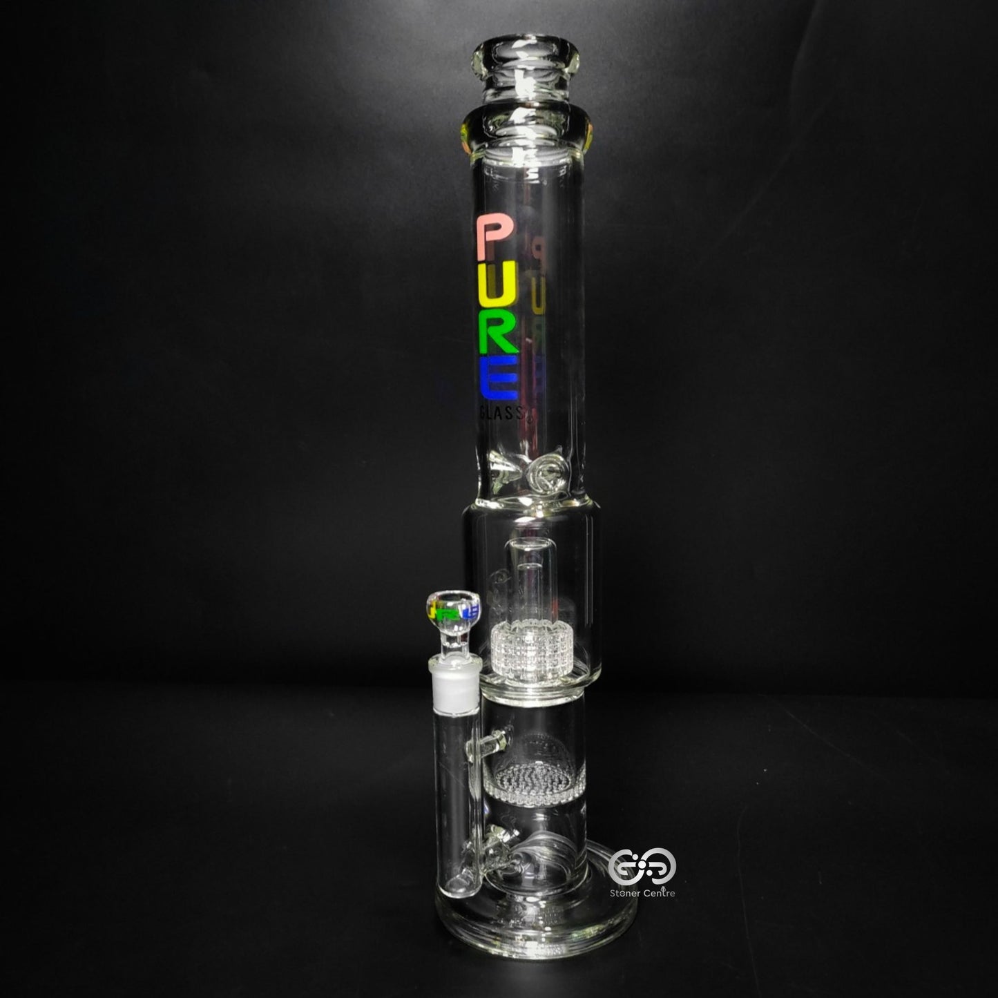 Glass Bong | PURE STRAIGHT DOUBLE PERCCOLATORS 16 INCH