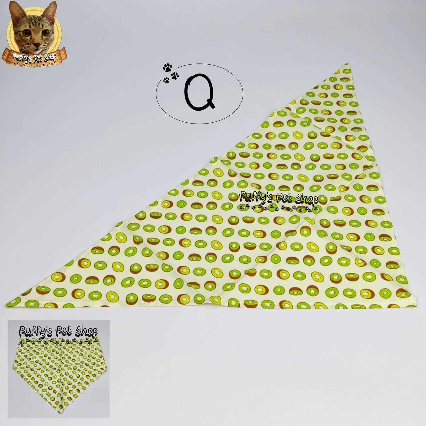 Puffy's Pet Shop |  Luxury Cotton Pet Scarf  ผ้าพันคอสัตว์เลี้ยงพรีเมียม ผ้าคอตตอนแท้ เนื้อผ้าดี ไม่ระคายเคือง สำหรับสุนัขและแมว ขนาด L 60 ซม.