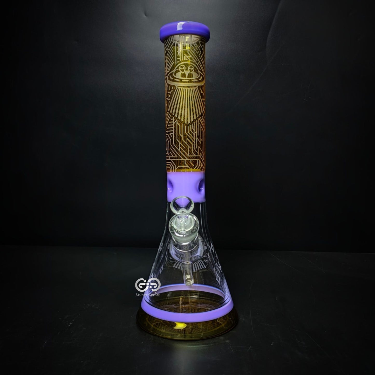 Glass Bong | 2 TONED UFO BEAKER 14 INCH