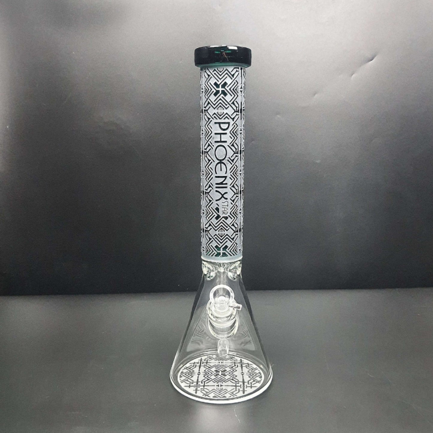 Glass Bong | PHOENIX BEAKER 7 MM THICK SANDBLASTED PROTECTED 16 INCH