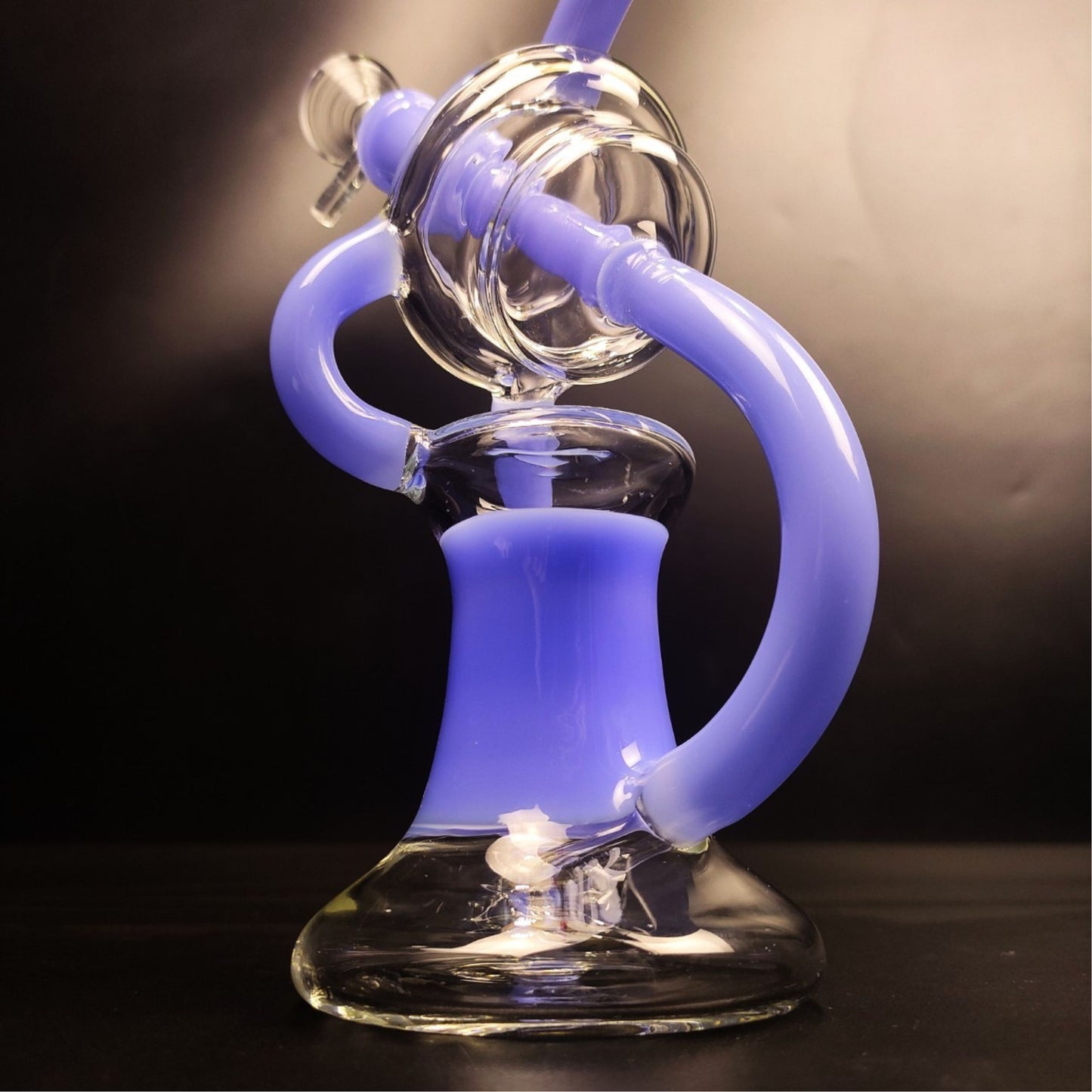 Glass Bong | TWIN LINE BUBBLER RECYCLER OIL RIG 8 INCH