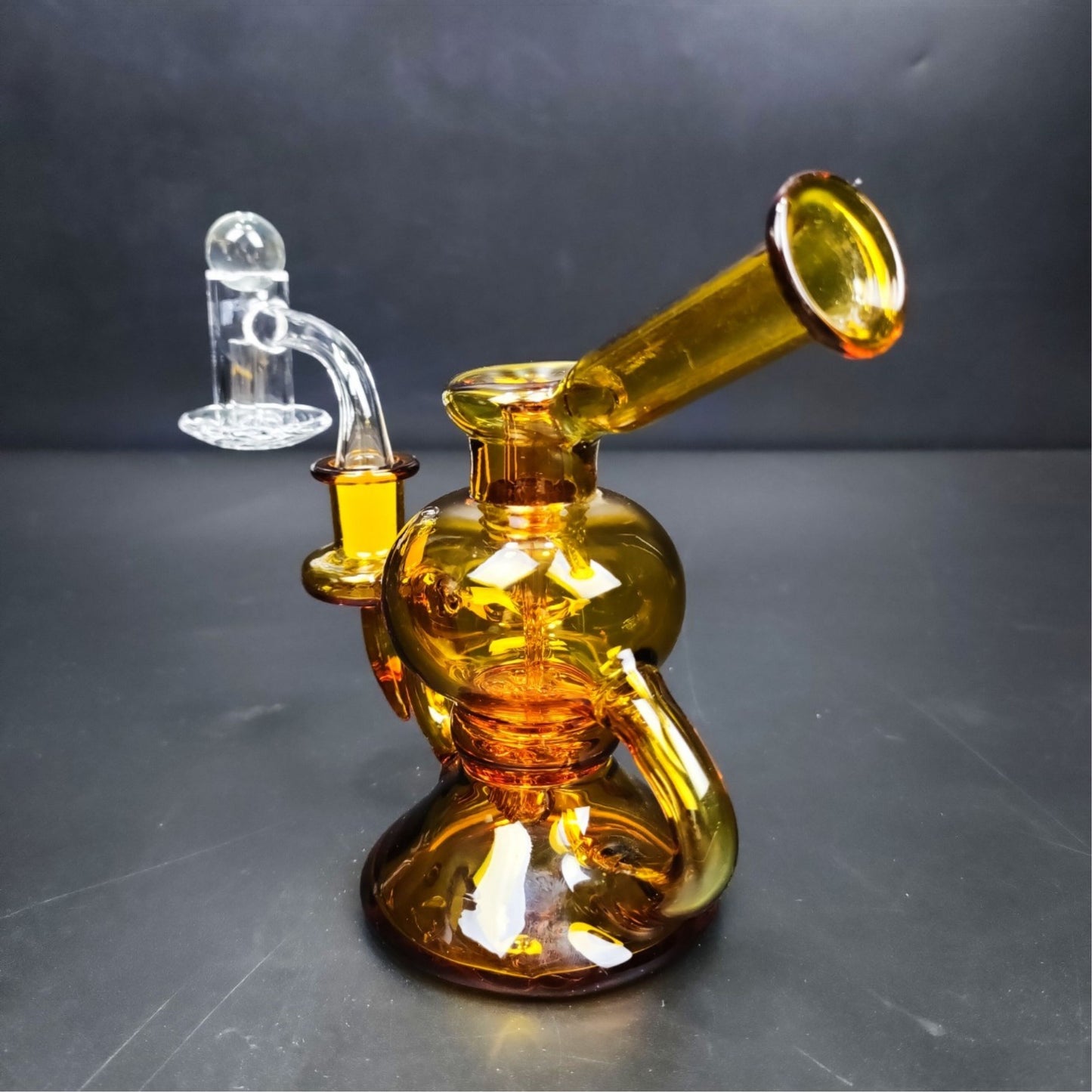 Glass Bong | 7 Pcs Recycler II Portable Oil Rig Set Full 