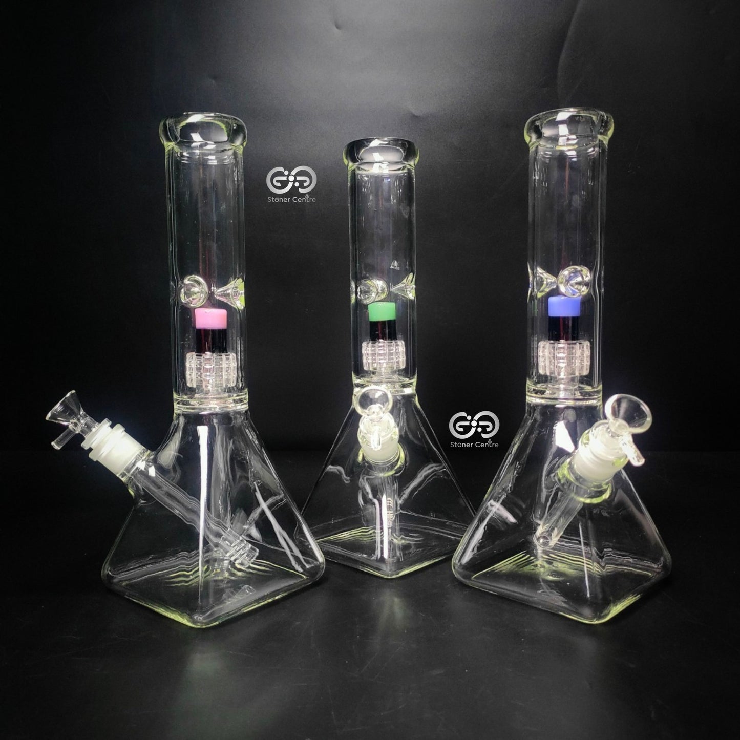 Glass Bong | WP247 SQUARE BASE WITH MATRIX PERC 12 INCH