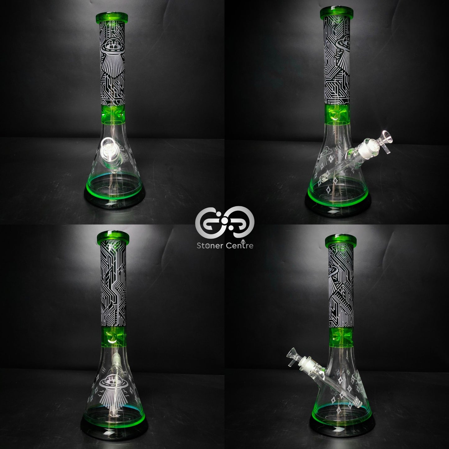 Glass Bong | 2 TONED UFO BEAKER 14 INCH
