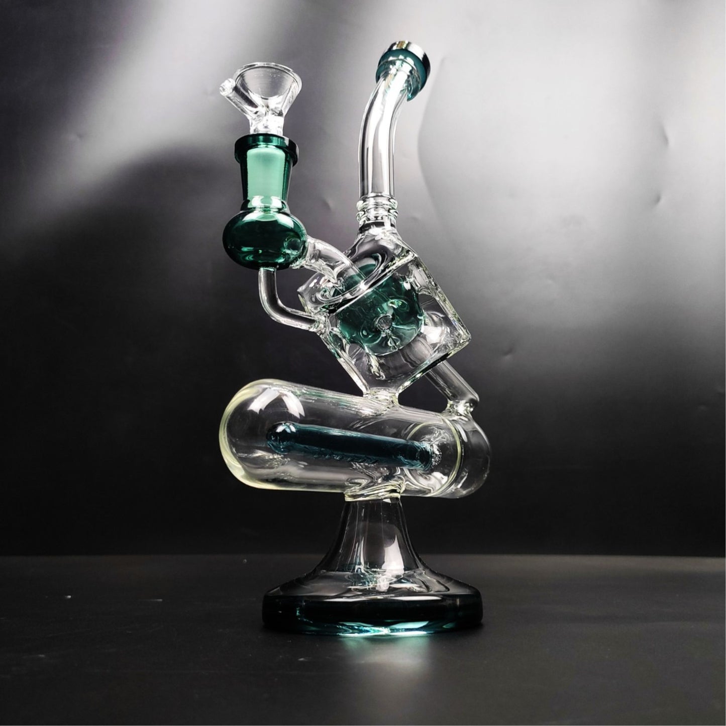 Glass Bong | DICE RECYCLER WITH INLINE PERC 10.5 INCH