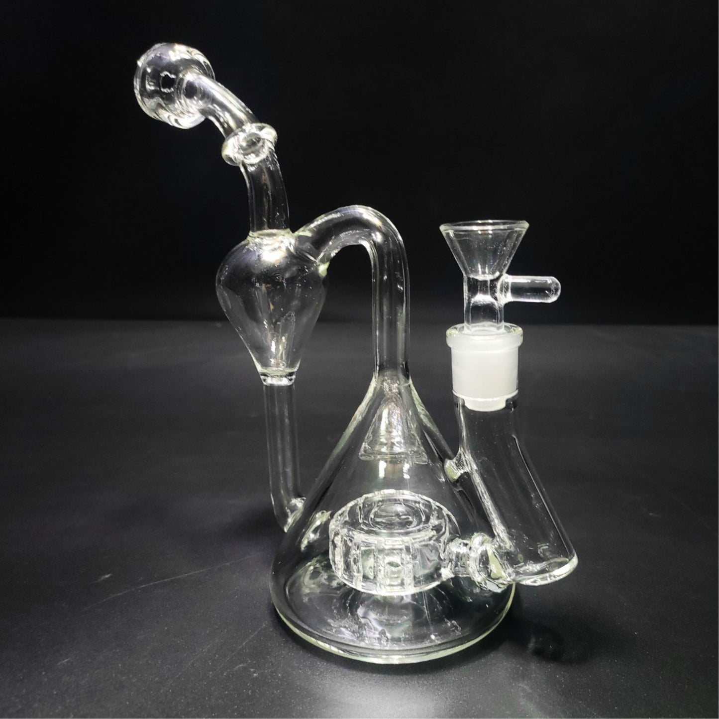 Glass Bong | RECYCLER BEAKER VASE OIL RIG WITH MATRIX PERCULATOR 8 INCH