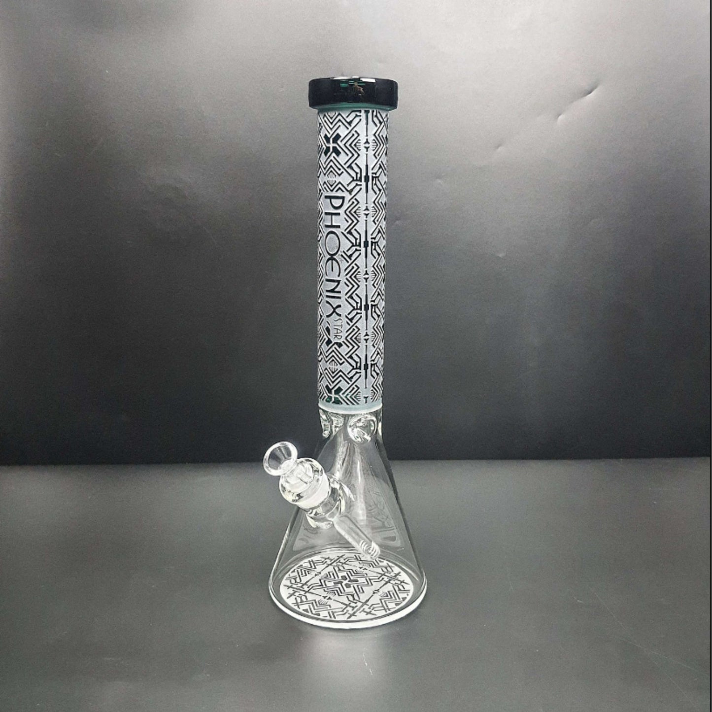 Glass Bong | PHOENIX BEAKER 7 MM THICK SANDBLASTED PROTECTED 16 INCH