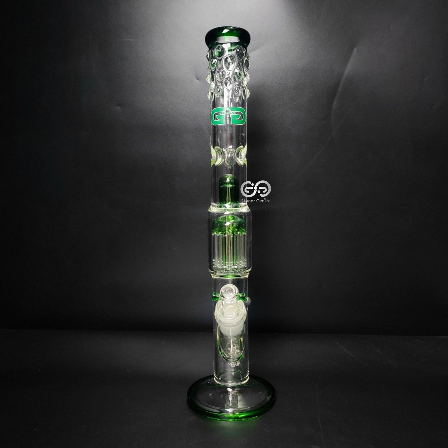Glass Bong | GRACE GREEN STRAIGHT WITH 11 - ARM & DOME PERCOLATOR 20 INCH