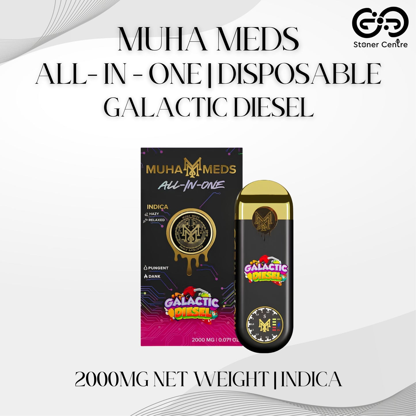 MUHA MEDS ALL - IN - ONE DISPOSABLE 2.0MG | GALACTIC DIESEL : INDICA