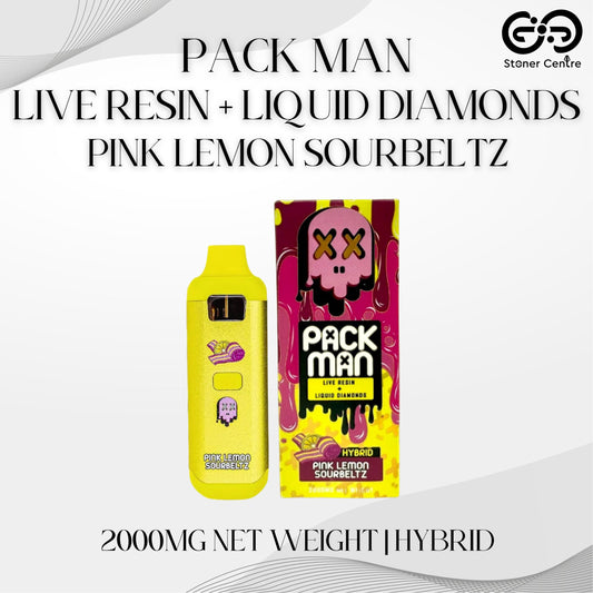 PACK MAN - LIVE RESIN + LIQUID DIAMONDS 2.0ML | PINK LEMON SOURBELTZ : HYBRID