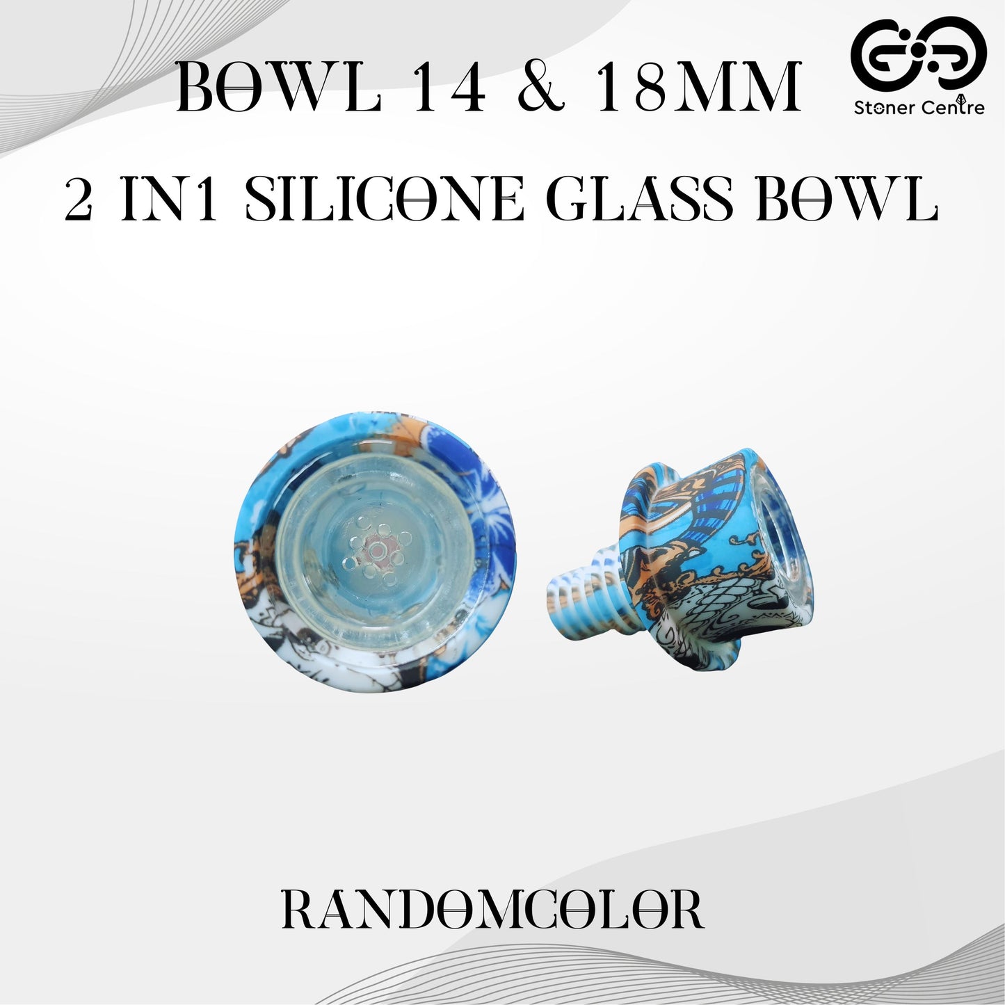 GLASS BOWL | 2 IN 1 SILICONE GLASS BOWL 14 &amp; 18MM