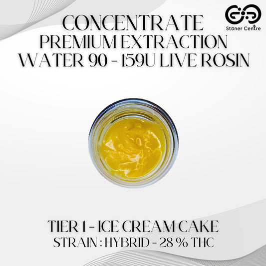 CONCENTRATE - PREMIUM EXTRACTION WATER 90 - 159U LIVE ROSIN | TIER 1 - ICE CREAM CAKE