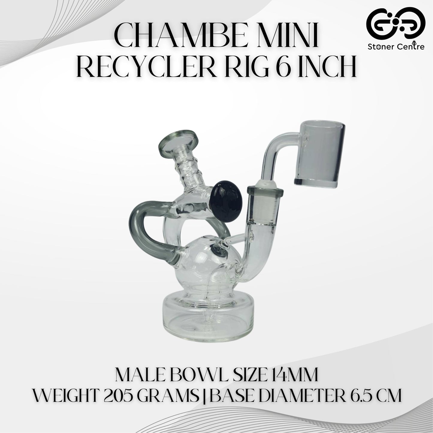 GLASS BONG | CHAMBE MINI RECYCLER RIG 6 INCH