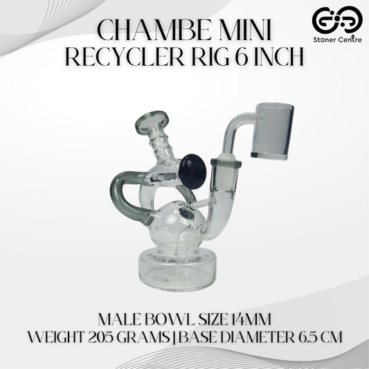 GLASS BONG | CHAMBE MINI RECYCLER RIG 6 INCH