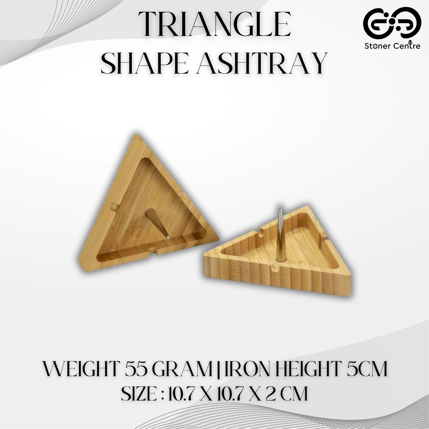 TRAY | TRIANGLE SHAPE ASHTRAY  | 10.7x10.7x2 CM.