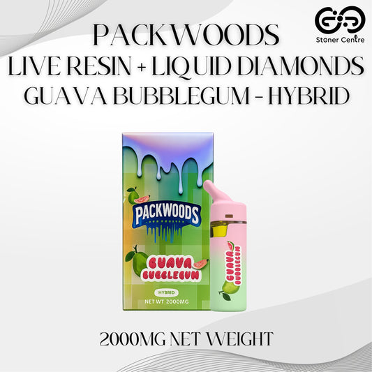 PACKWOODS - LIVE RESIN + LIQUID DIAMONDS 2.0ML | GUAVA BUBBLEGUM : HYBRID