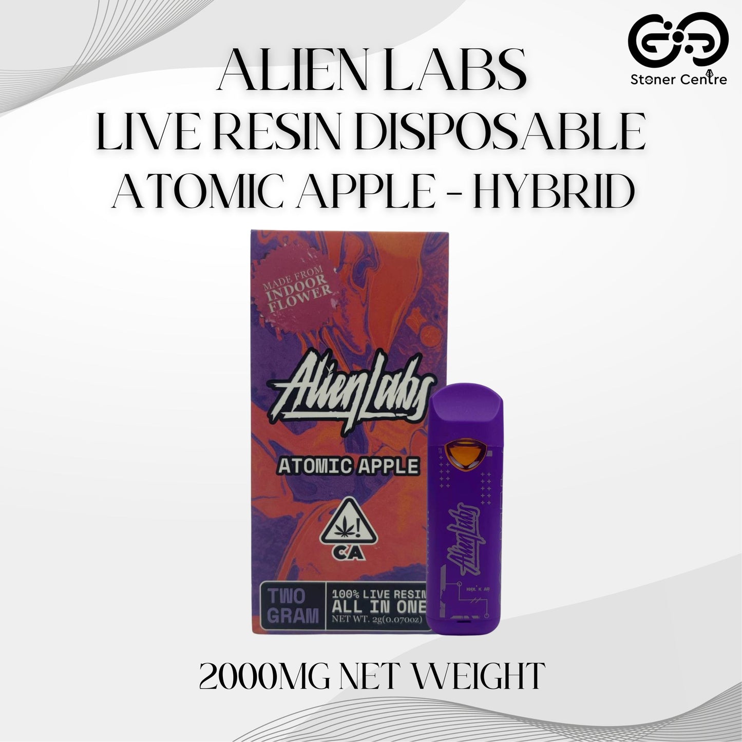 ALIEN LABS LIVE RESIN DISPOSABLE 2.0ML | ATOMIC APPLE : HYBRID