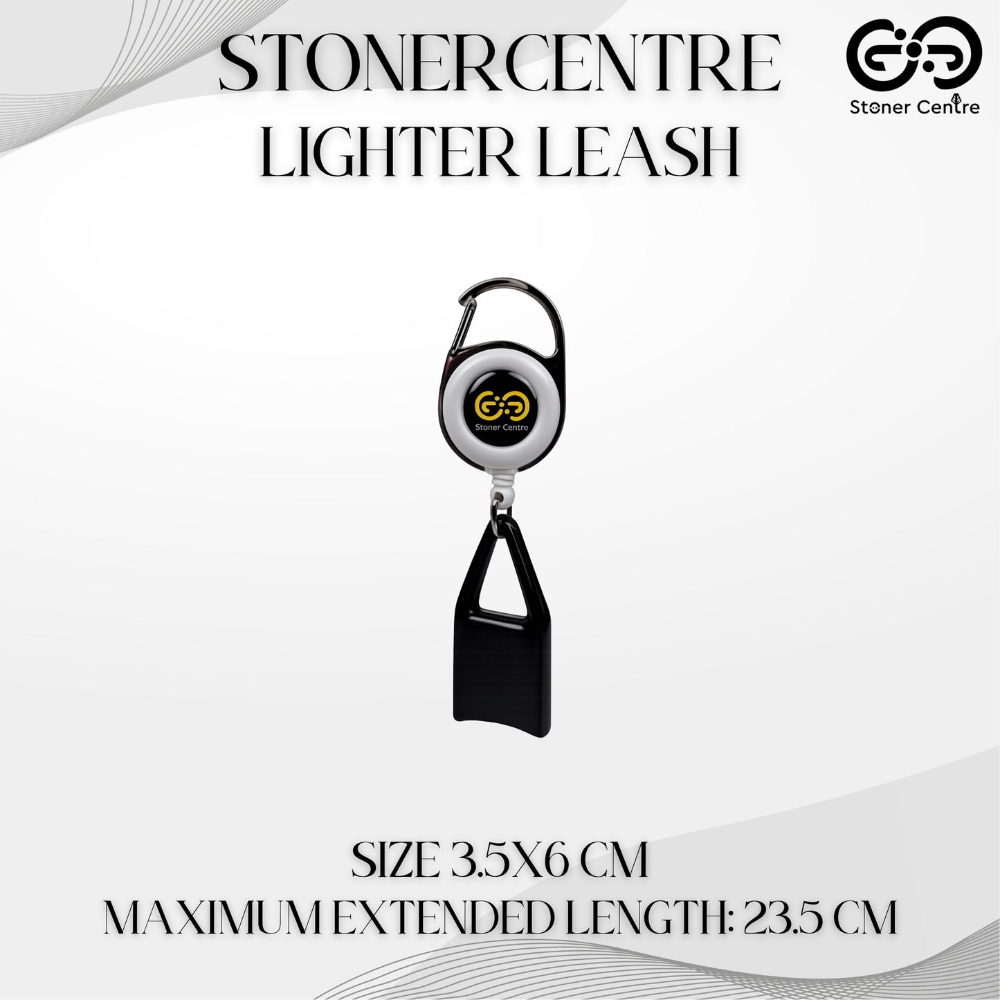 STONERCENTRE | LIGHTER LEASH SIZE 3.5x6 CM THE RETRACTABLE CORD EXENDS UP TO 23.5 CM