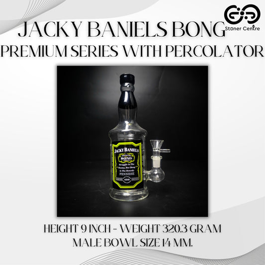 Glass Bong | JACKY BANIELS BONG PREMIUM SERIES WITH PERCOLATOR 9 INCH