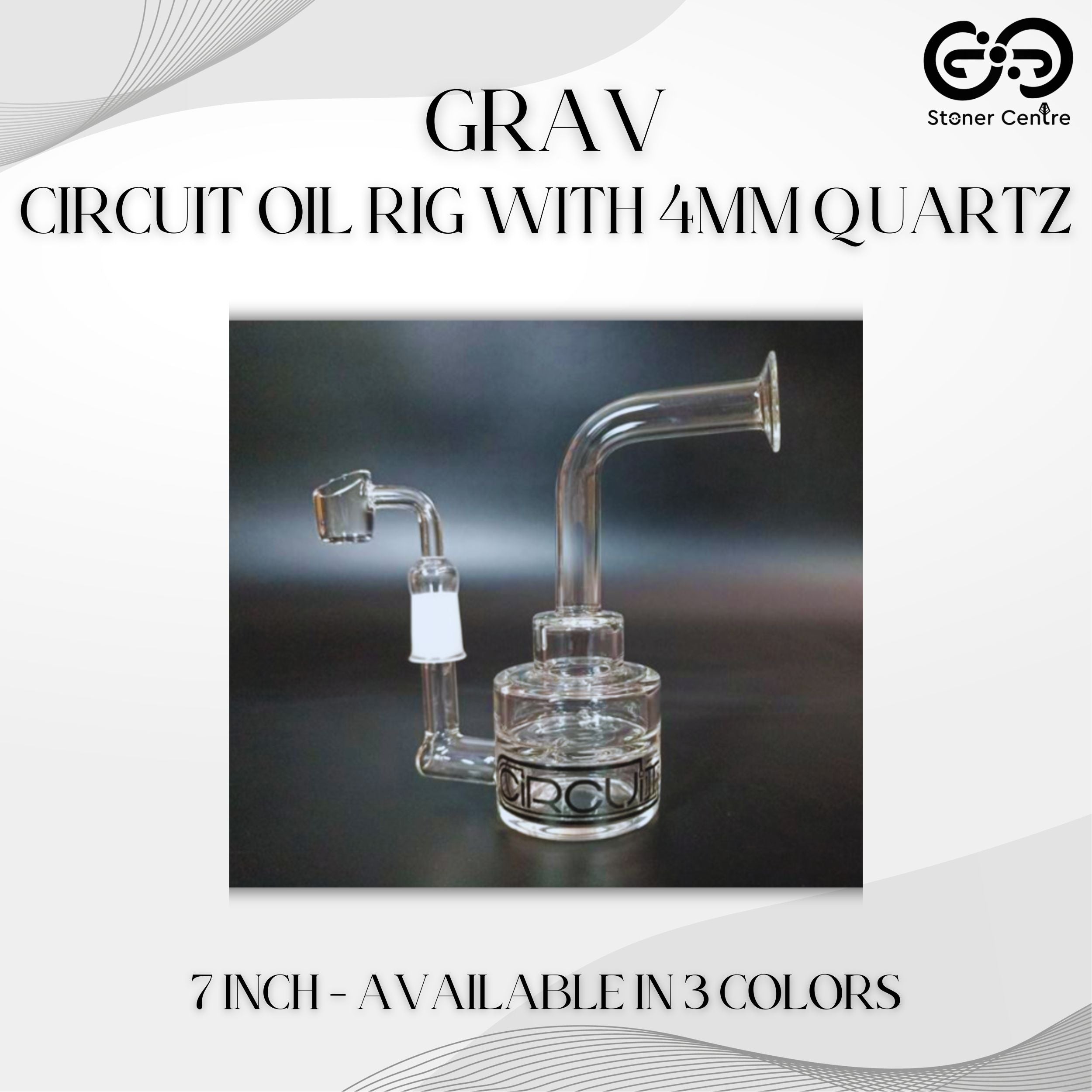 Glass Bong | GRAV CIRCUIT OIL RIG WITH 4MM QUARTZ NAIL 7 INCH ...