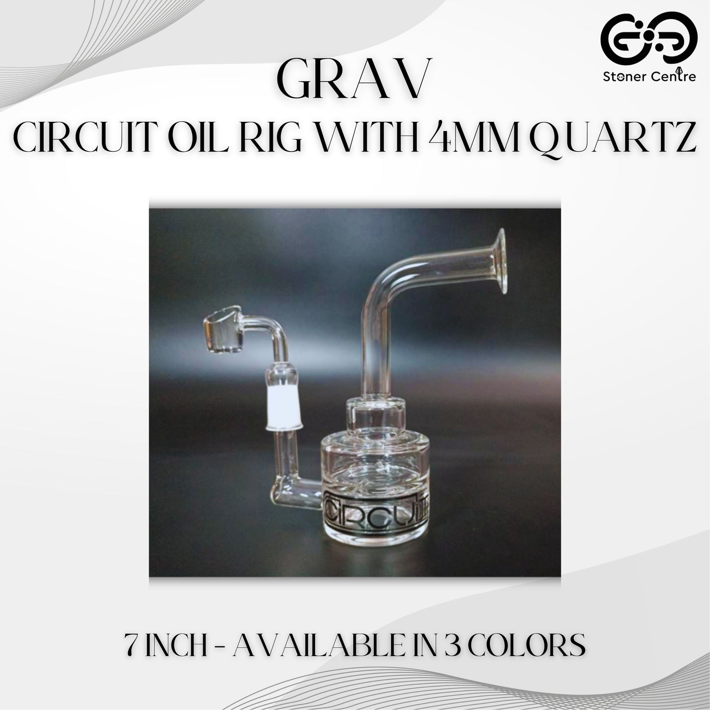 Glass Bong | GRAV CIRCUIT OIL RIG WITH 4MM QUARTZ NAIL 7 INCH