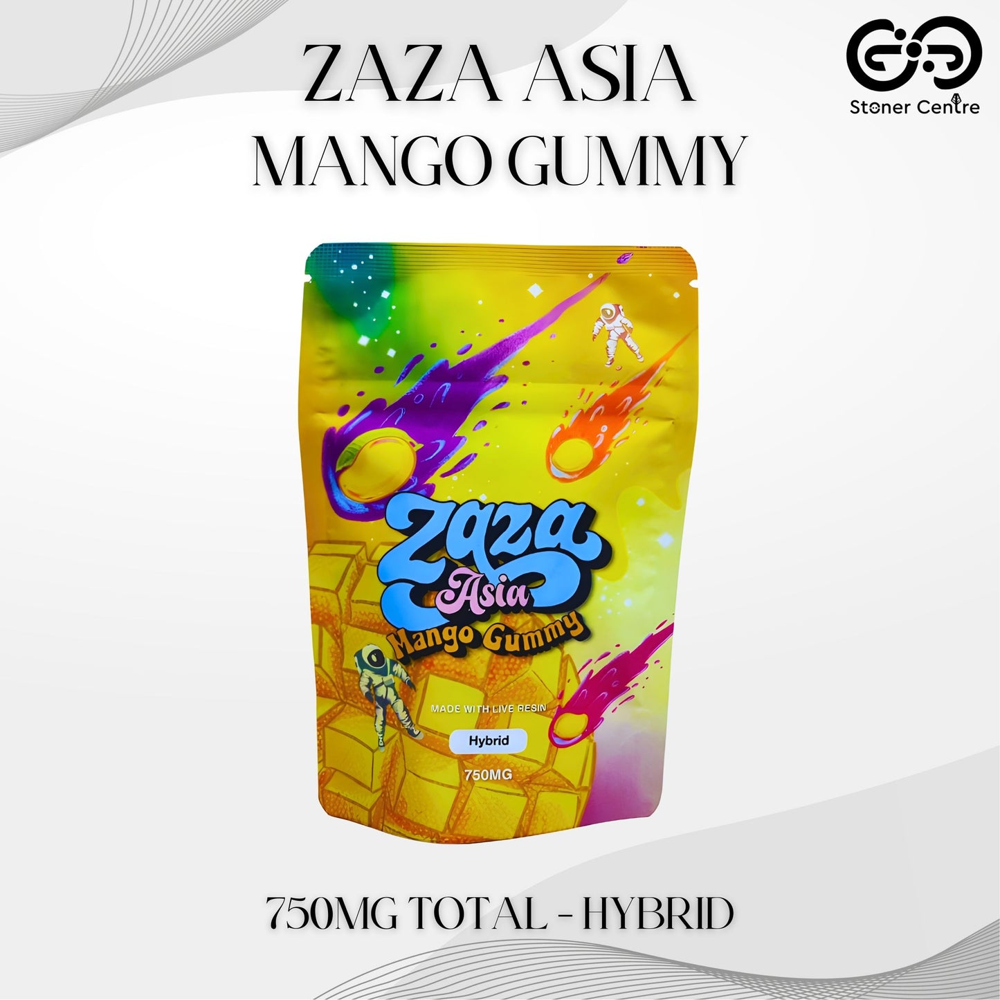 JELLY ZAZA ASIA | MANGO GUMMY 750MG EDIBLES GUMMY INFUSED THC SNACK