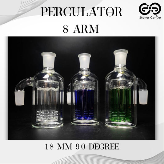 PERCULATOR | 8 ARM PERCULATOR 18 MM 90 DEGREE