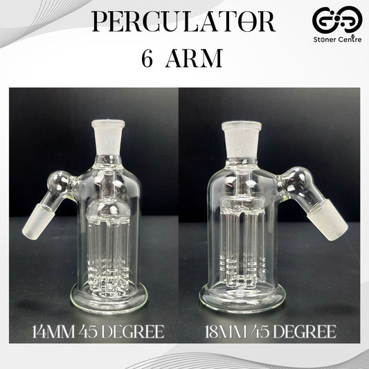 PERCULATOR | 6 ARM PERCULATOR 14 & 18 MM 45 DEGREE