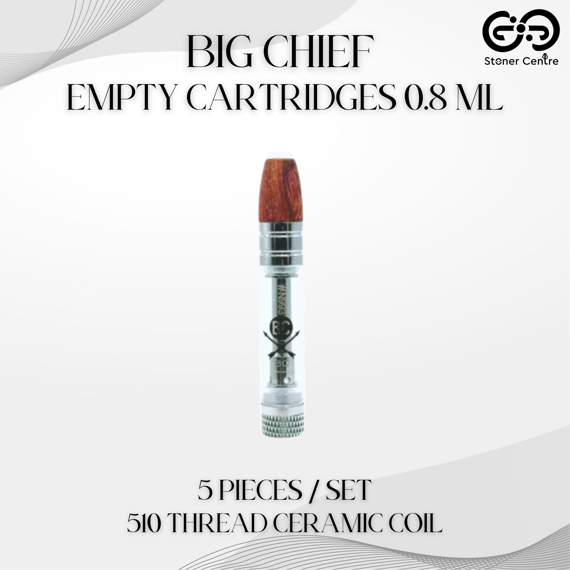 EMPTY CARTRIDGE | BIG CHIEF 0.8ML (5 PIECES / SET) Stonercentre.com EMPTY CARTRIDGE | BIG CHIEF 0.8ML (5 PIECES / SET) Stonercentre.com