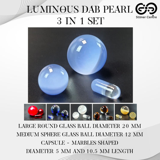 QUARTZ BOWL | COLORFUL LUMINOUS DAB PEARL 3 IN 1 SET